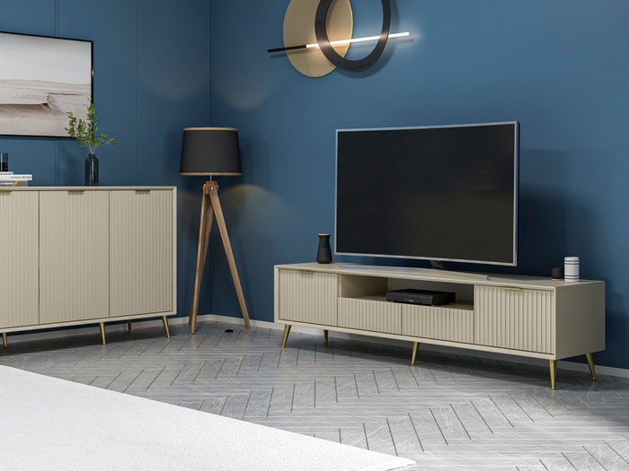 Hanah Home Soporte de TV Luxe Arenisca Hanah Home Soporte de TV Luxe Arenisca